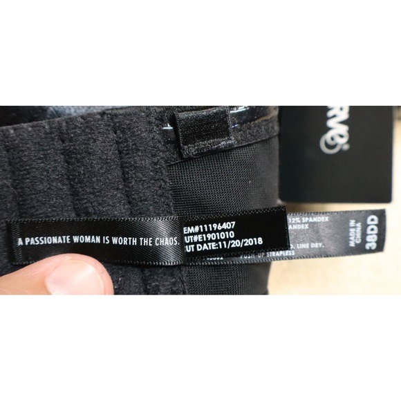 Torrid Curve Bombshell Multiway Push Up Bra Size 38D Black Floral Lace NWT - Picture 10 of 12